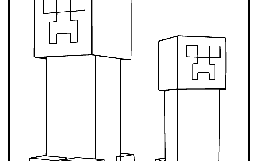 Minecraft Creeper Coloring Page