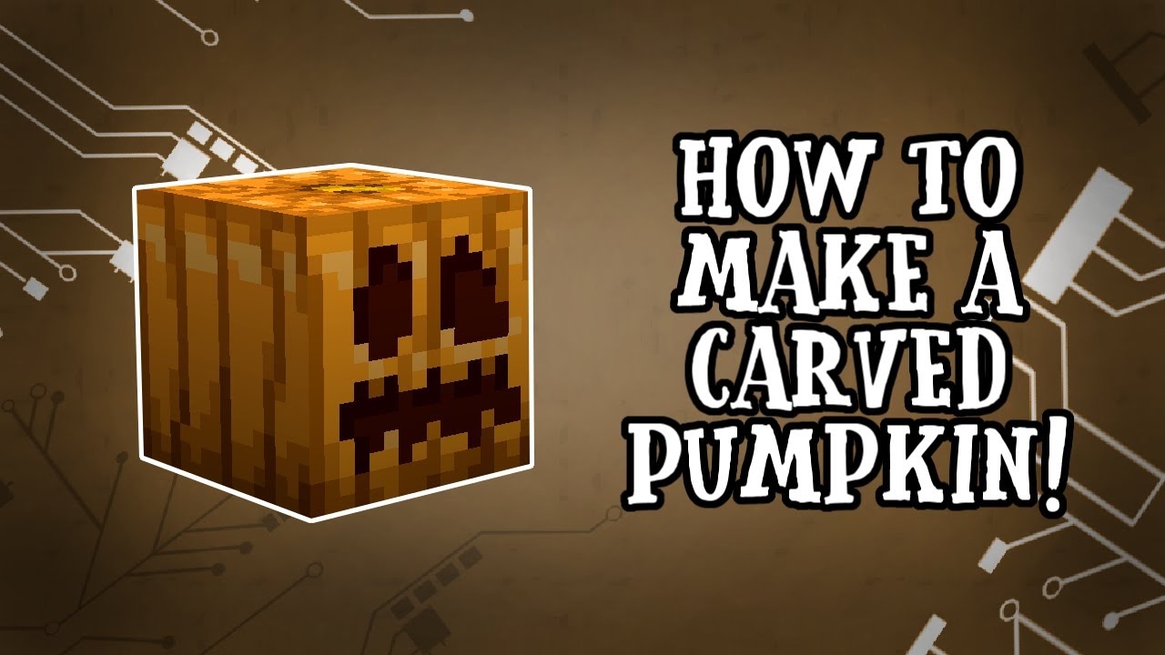 Minecraft How To Make A Carved Pumpkin 1 17 1 Tutorial YouTube