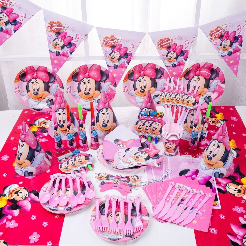 Minnie Mouse Theme Party Birthday Decoration Banner Plates Cover Cups EBay Minnie Mouse Theme Party Birthday Decoration Banner Plates Cover Cups EBay