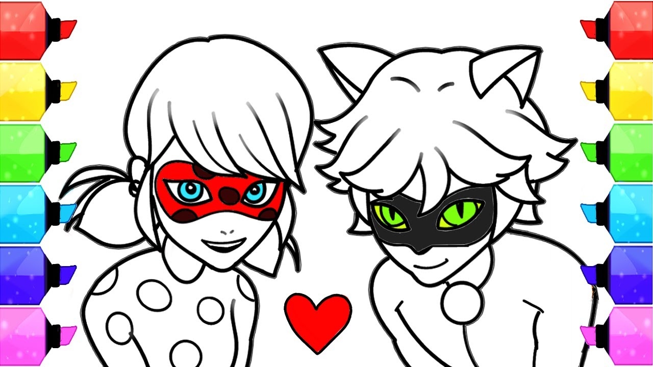 Miraculous Ladybug Coloring Pages How To Draw And Color Ladybug And Cat Noir Coloring Book YouTube Miraculous Ladybug Coloring Pages How To Draw And Color Ladybug And Cat Noir Coloring Book YouTube