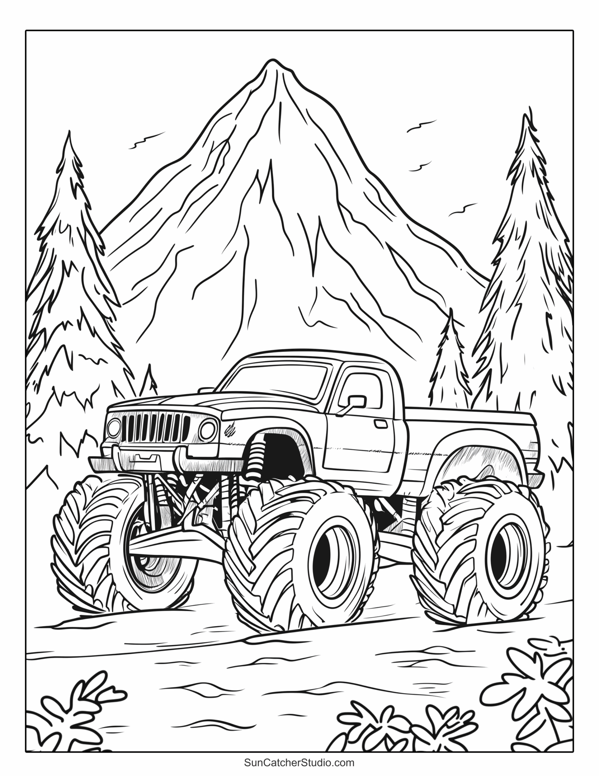monster truck coloring sheets