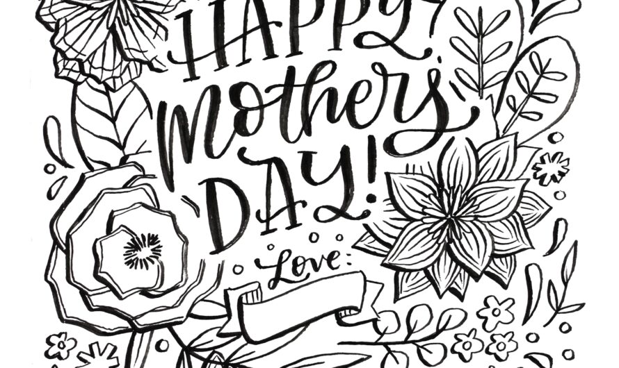 Happy Mothers Day Free Coloring Pages