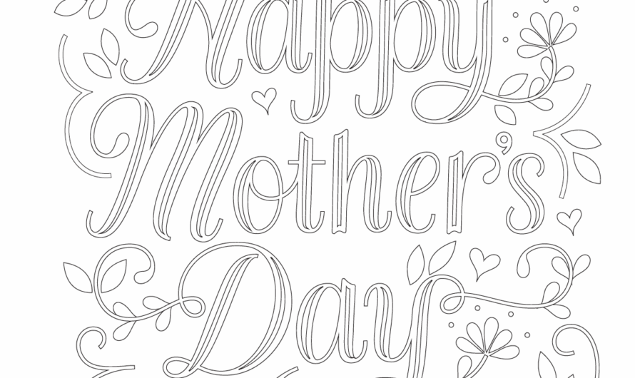 Happy Mothers Day Color Page