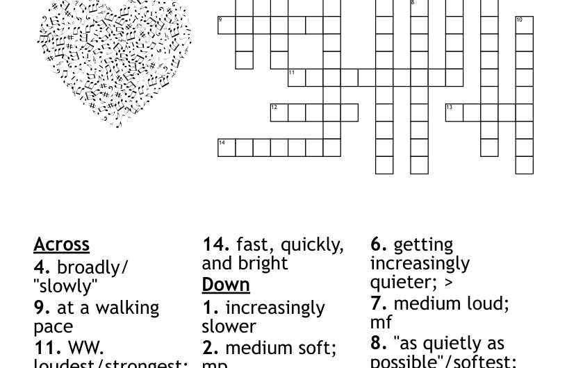 Slowly In Music Crossword