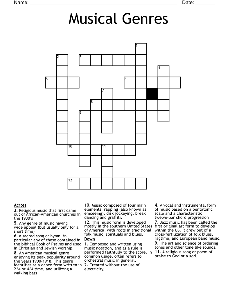 sacred song crossword clue