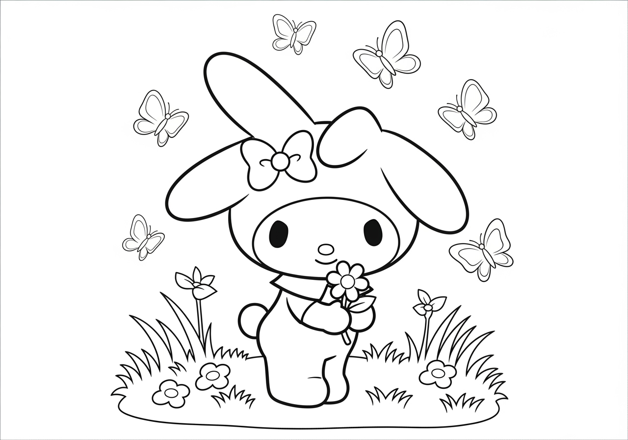 My Melody Sanrio Coloring Pages Free Printables My Melody Sanrio Coloring Pages Free Printables