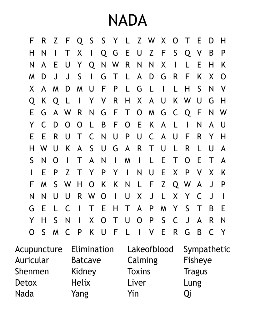 NADA Word Search WordMint NADA Word Search WordMint