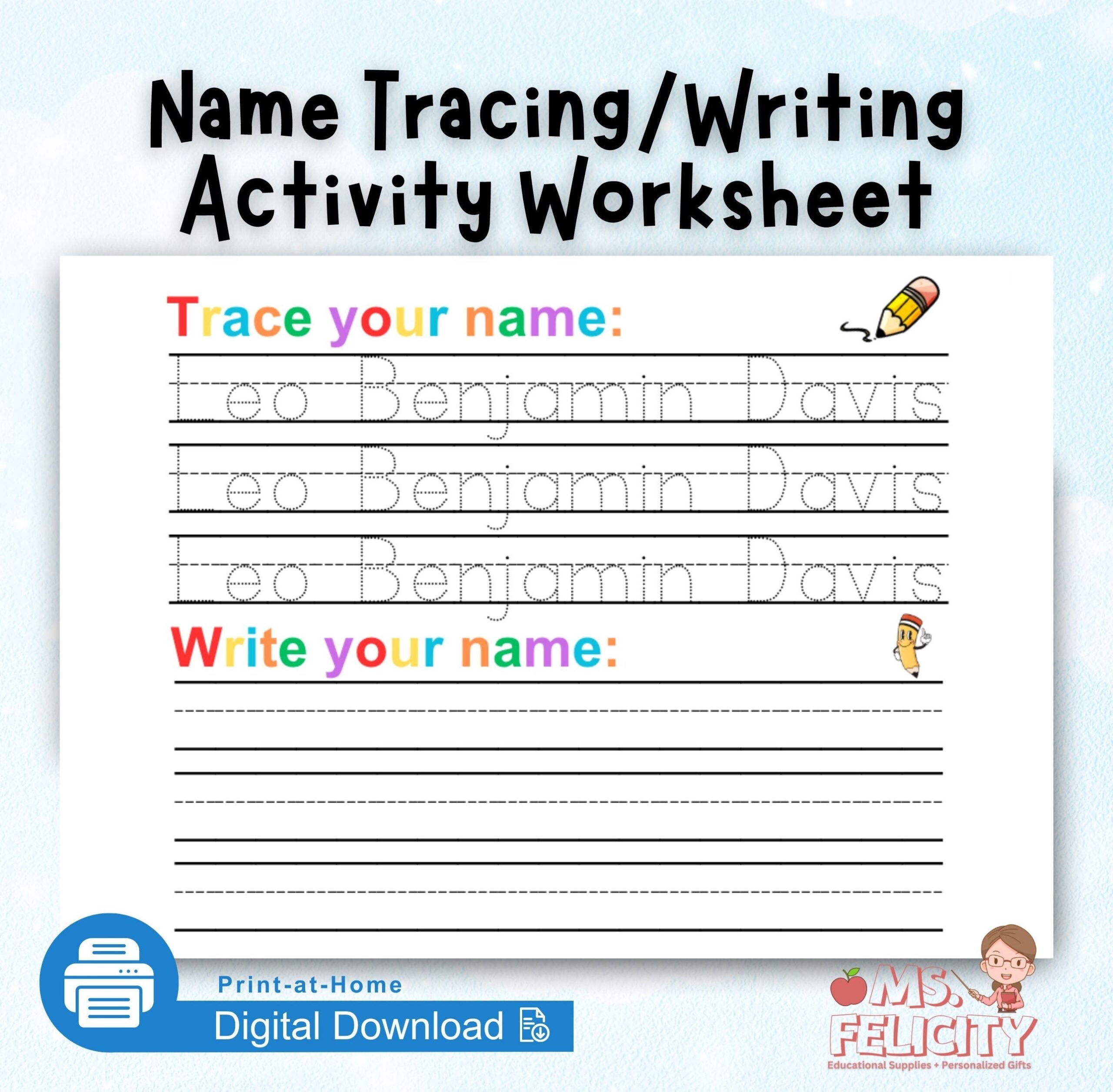 personalized name tracing sheets personalized name tracing sheets