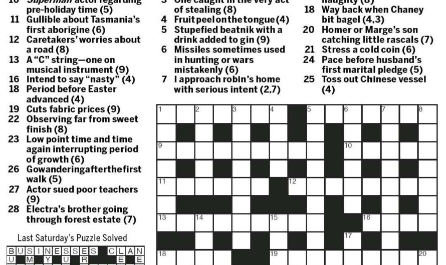 On Edge Crossword Clue