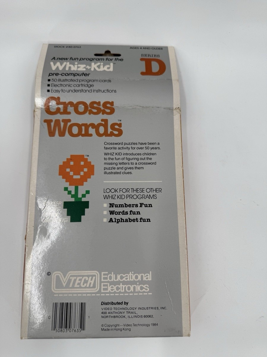NEW Vintage 1984 VTECH Crosswords Whiz Kid Electronic Learning System Series D EBay NEW Vintage 1984 VTECH Crosswords Whiz Kid Electronic Learning System Series D EBay