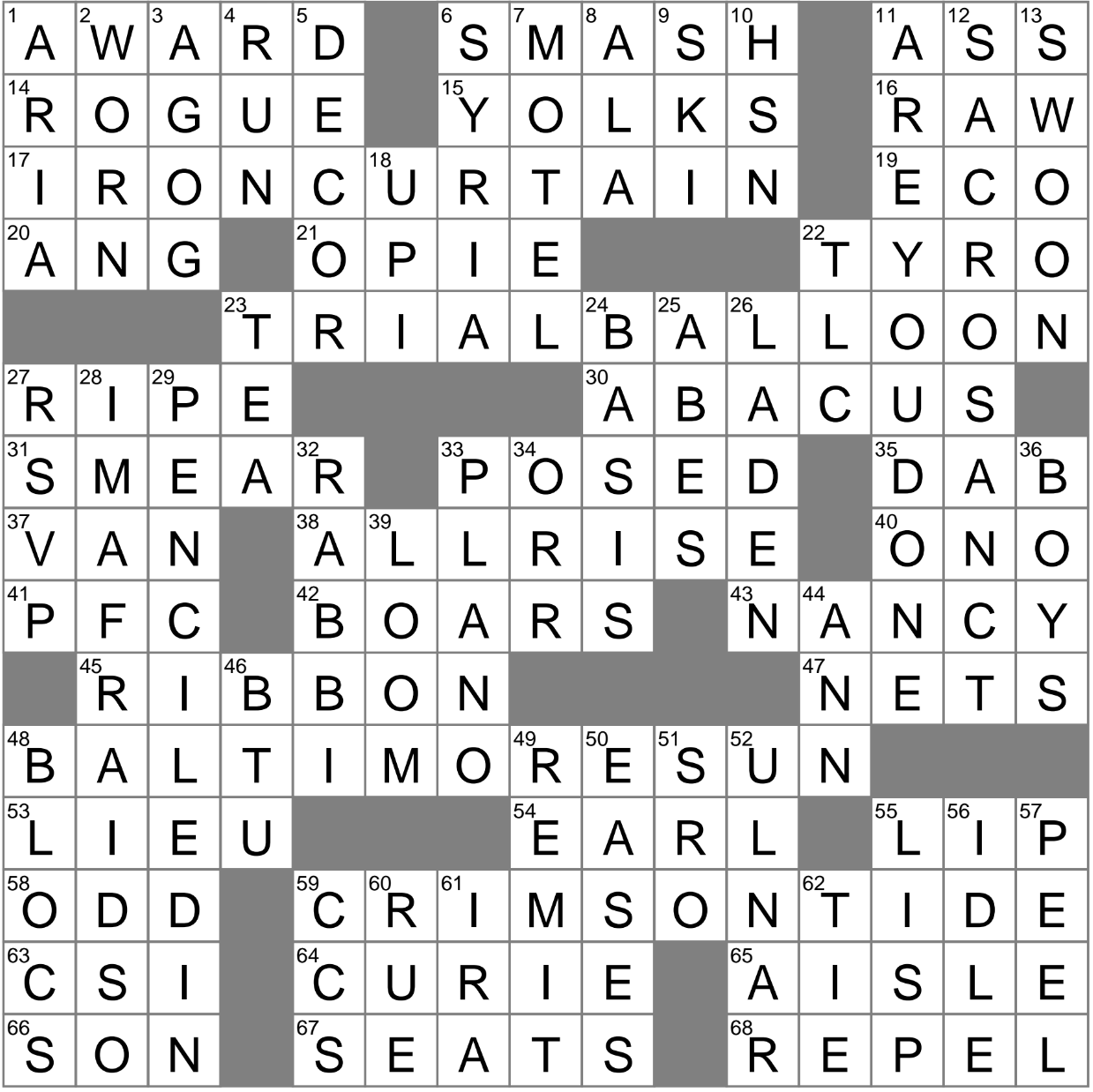 Newbie Crossword Clue Archives LAXCrossword Newbie Crossword Clue Archives LAXCrossword