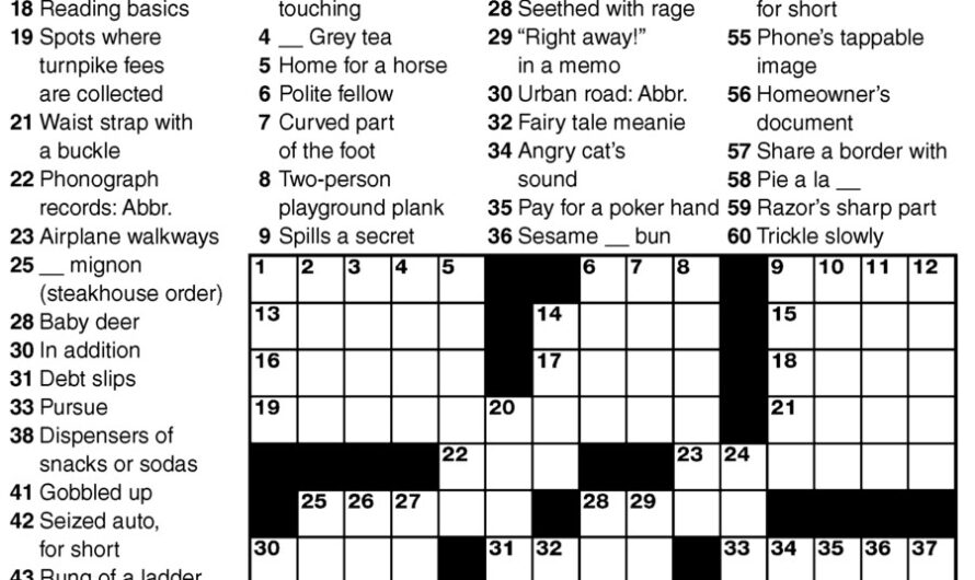 Newsday Crossword Answers