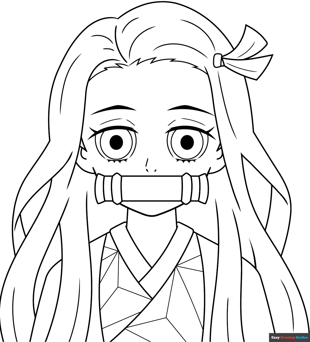 Nezuko Kamado From Demon Slayer Coloring Page Easy Drawing Guides Nezuko Kamado From Demon Slayer Coloring Page Easy Drawing Guides