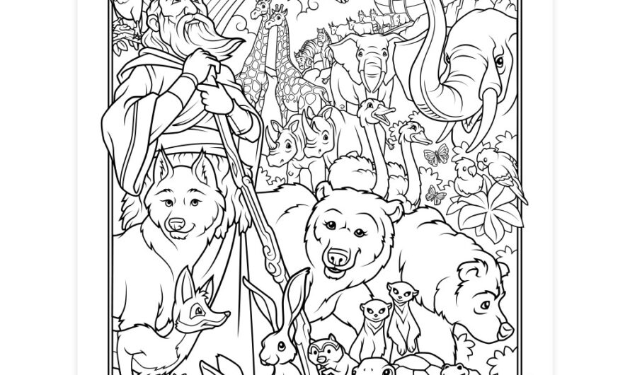 Colouring Pages Noah’s Ark