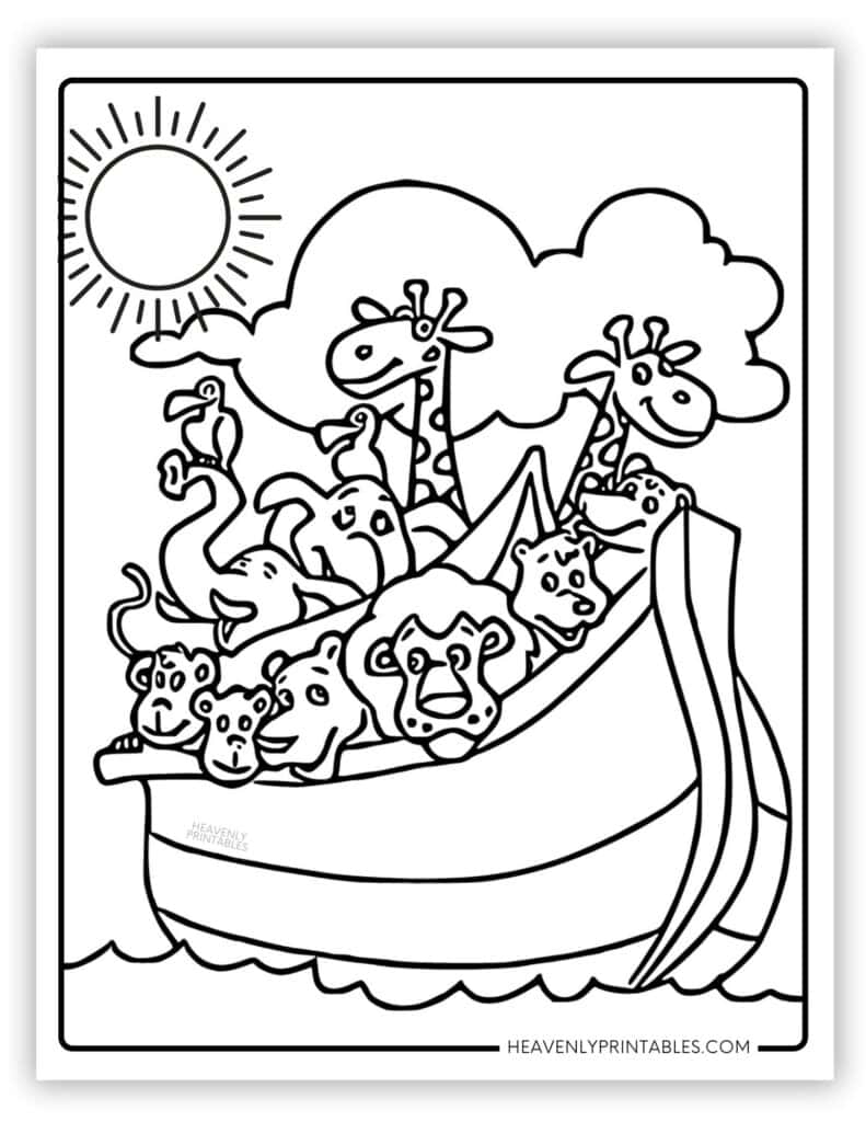 Noahs Ark Coloring Pages Free PDF Printables Heavenly Printables Noahs Ark Coloring Pages Free PDF Printables Heavenly Printables