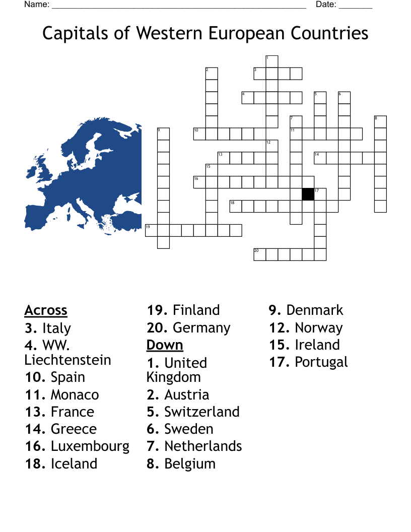 Norway Crossword WordMint Norway Crossword WordMint