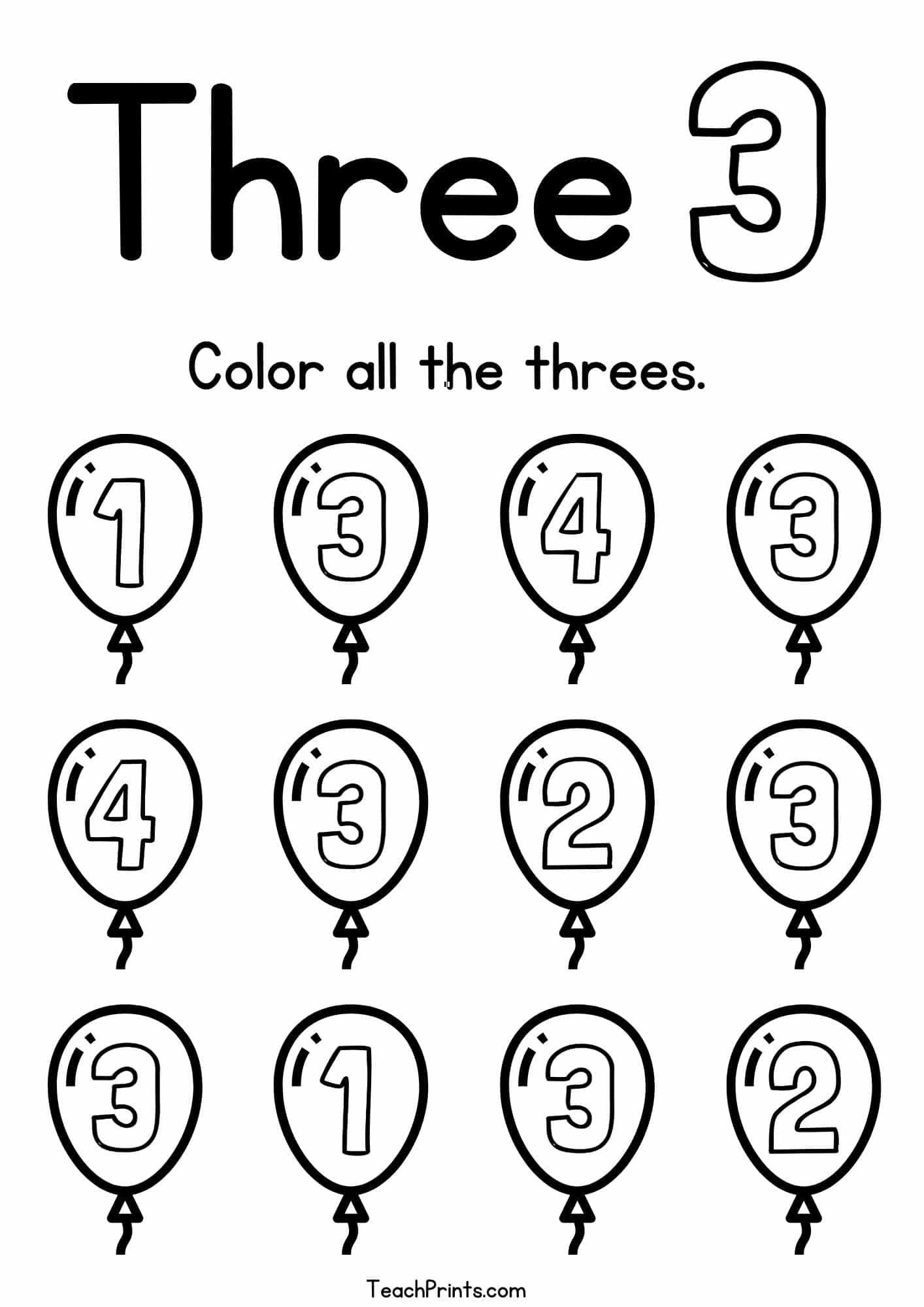 Number 3 Tracing Worksheets Free Printables Teach Prints Number 3 Tracing Worksheets Free Printables Teach Prints
