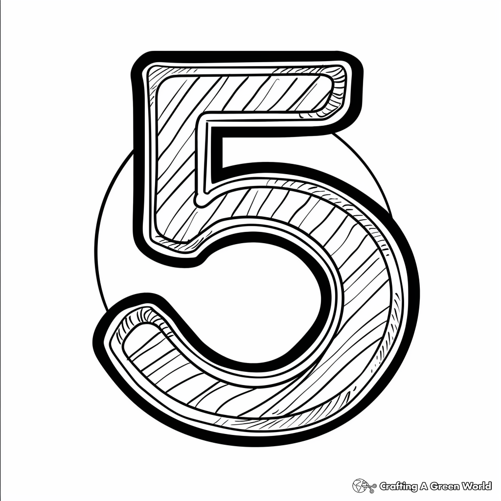 Number 5 Coloring Pages Free Printable Number 5 Coloring Pages Free Printable