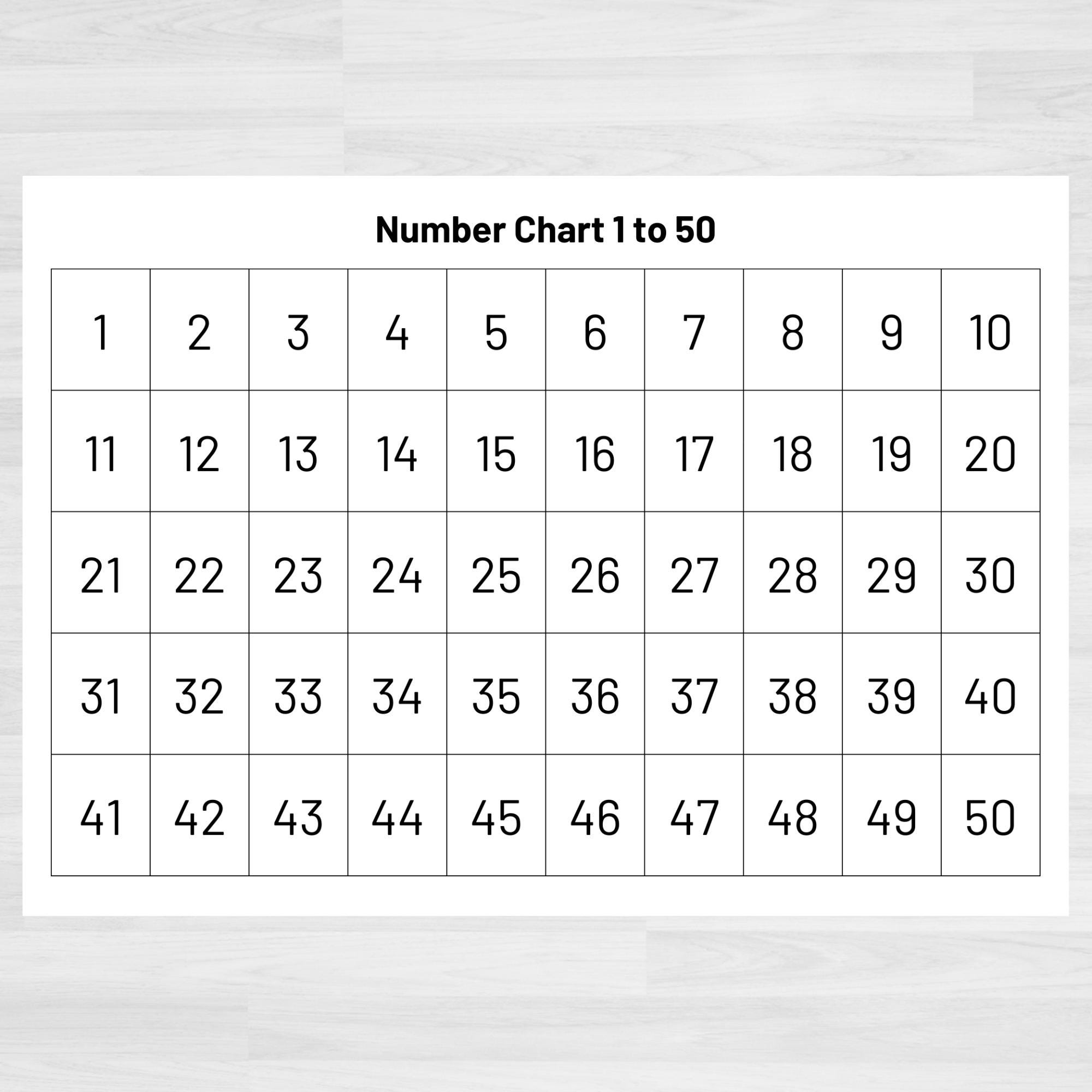 Number Chart 1 50 Teacher Classroom Homeschool Resource digital Download Etsy Canada Number Chart 1 50 Teacher Classroom Homeschool Resource digital Download Etsy Canada