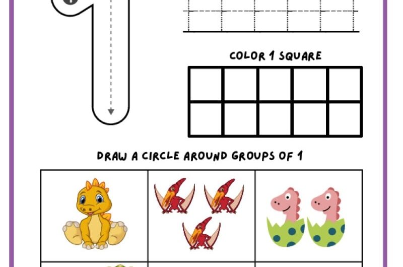 Number Tracing Sheets For Preschool