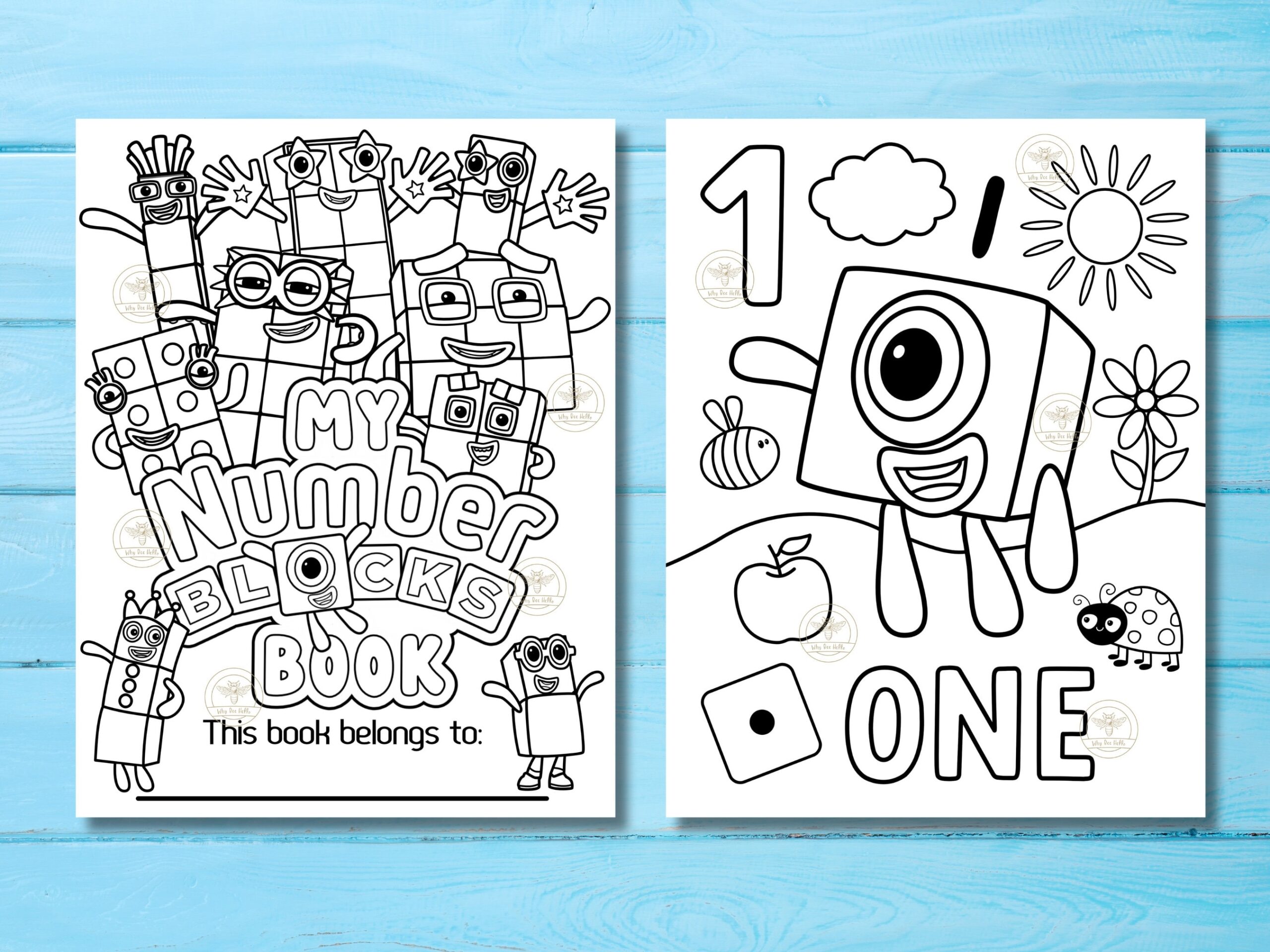 Numberblocks Coloring Book 1 10 11 Pages Questions digital Download Etsy Numberblocks Coloring Book 1 10 11 Pages Questions digital Download Etsy