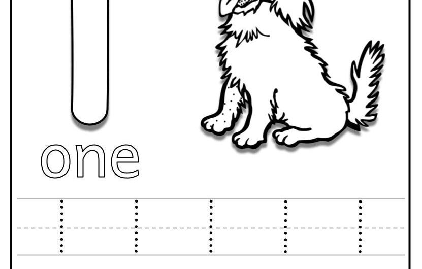 Number 1 Tracing Sheet