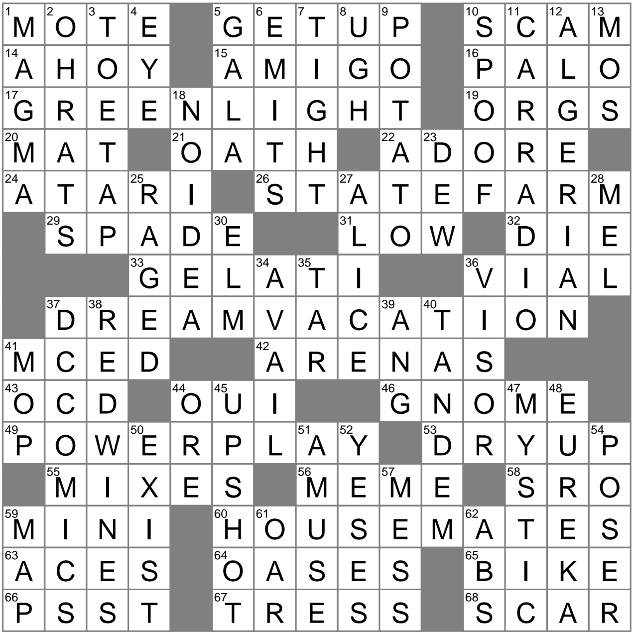 Occult Practitioner Crossword Clue Archives LAXCrossword
