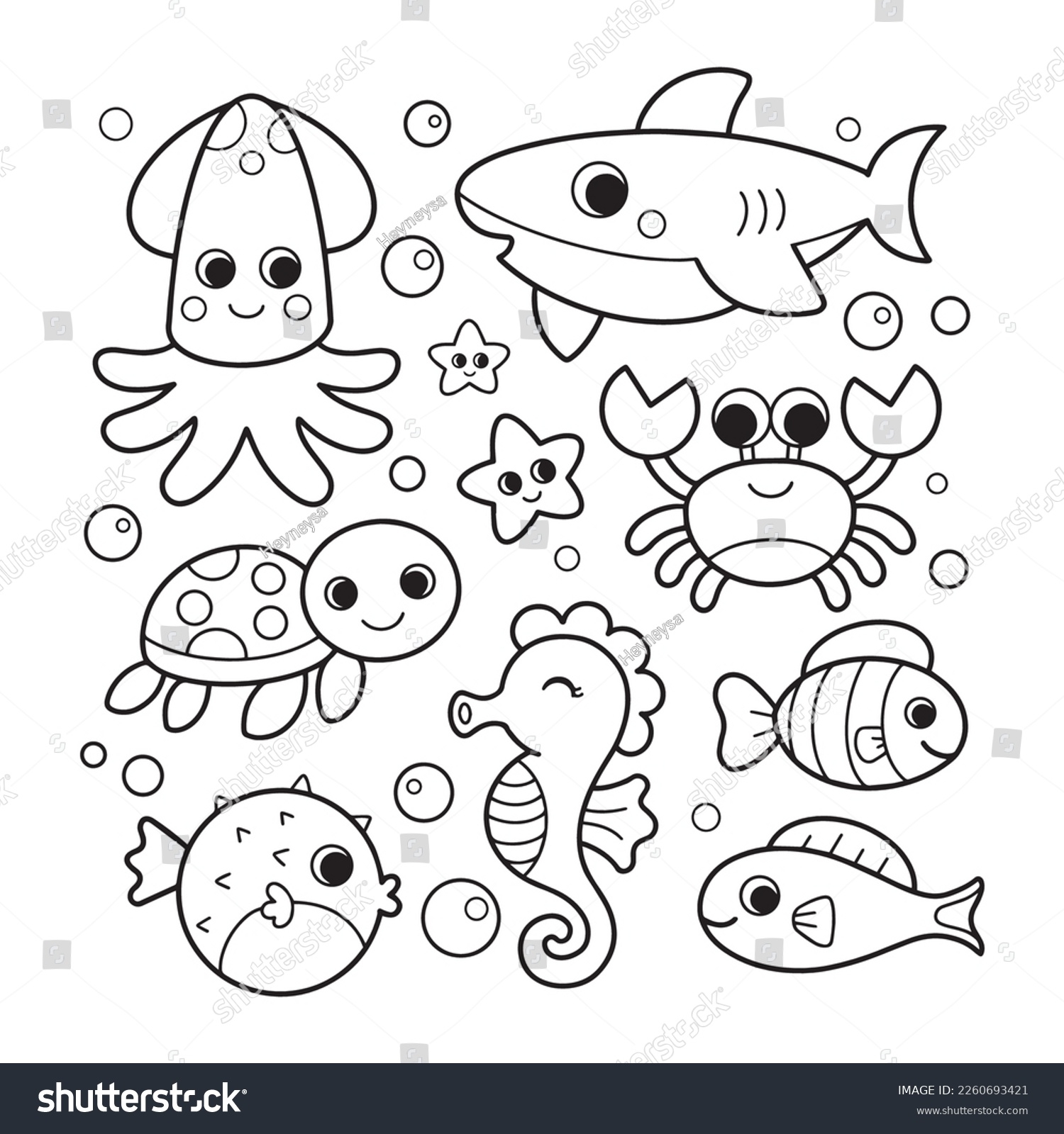 sea animals coloring page sea animals coloring page