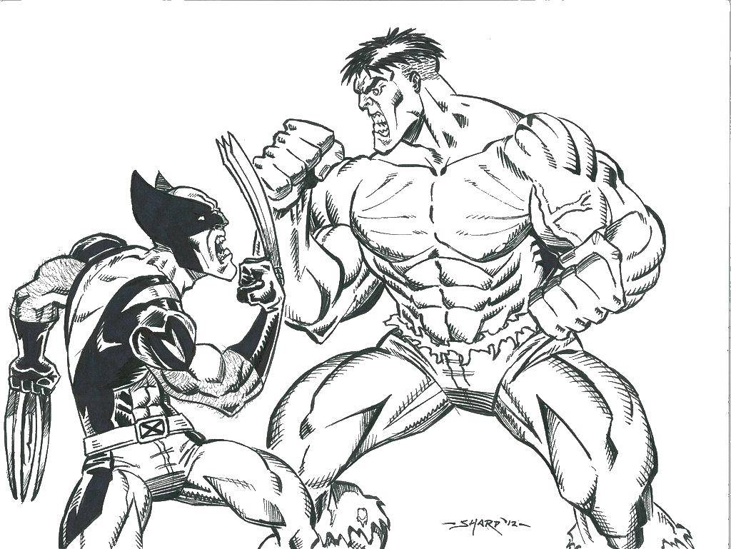 Online Coloring Pages Coloring Page Logan And Beast X Men Download Print Coloring Page 