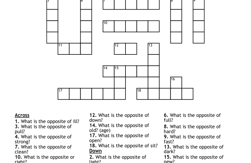 Opposite Of Sans Crossword Clue