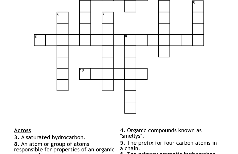 Organic Compound Crossword Clue