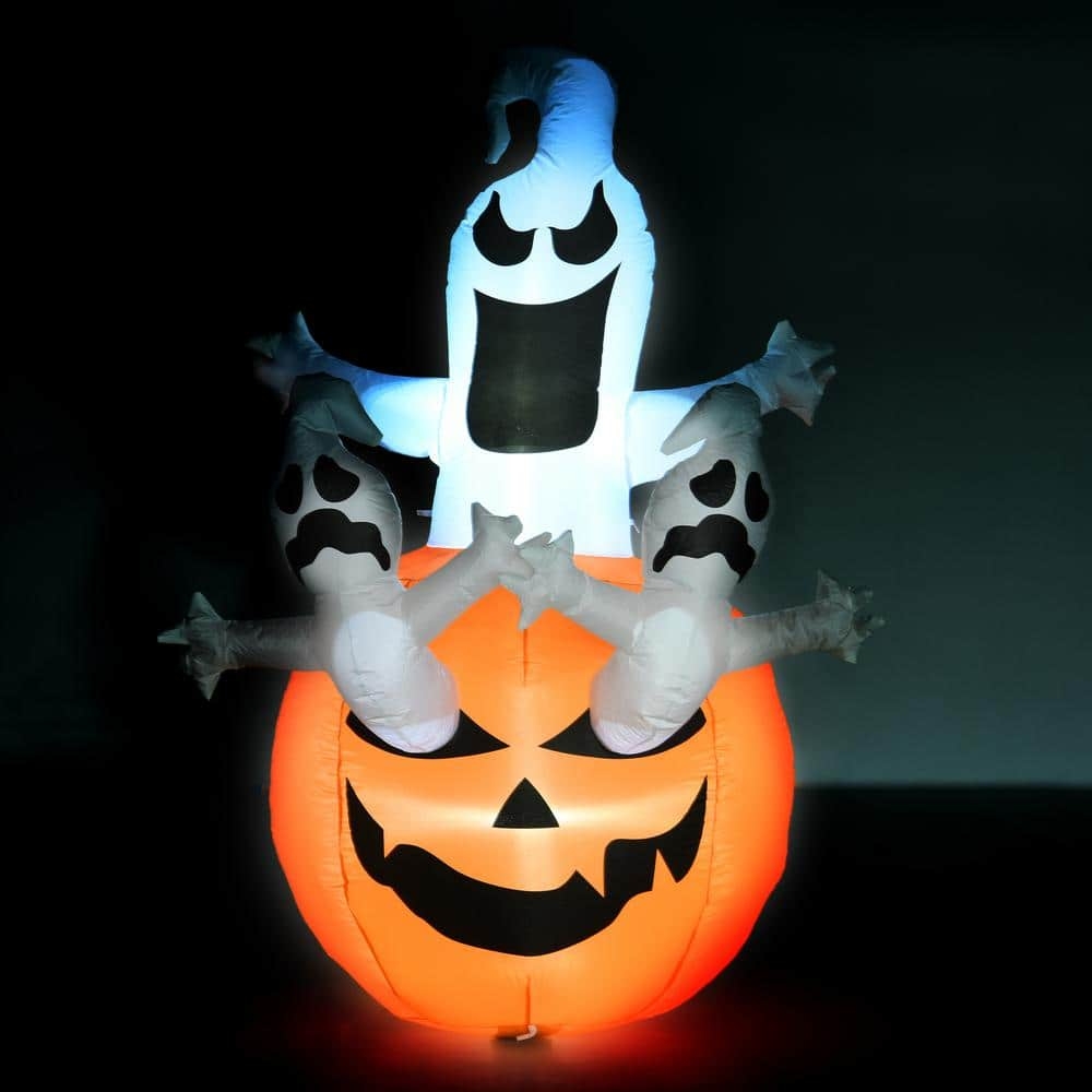 Outsunny 6 Ft LED Jack O Lantern With Ghosts Halloween Inflatable 830 095 The Home Depot Outsunny 6 Ft LED Jack O Lantern With Ghosts Halloween Inflatable 830 095 The Home Depot