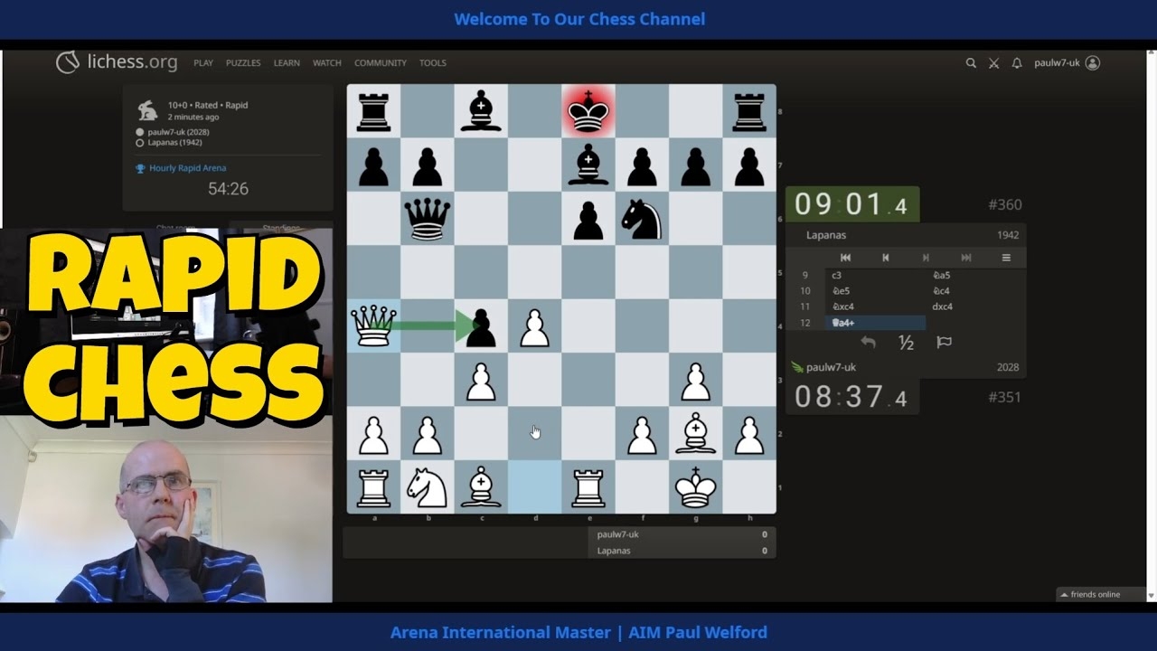 Paulw7uk 2028 V 1942 Lapanas Rapid Chess Lichess YouTube Paulw7uk 2028 V 1942 Lapanas Rapid Chess Lichess YouTube
