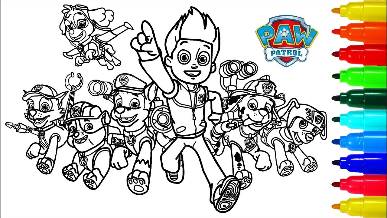 PAW PATROL Dragon Coloring Book Colouring Pages For Kids With Colored Markers YouTube PAW PATROL Dragon Coloring Book Colouring Pages For Kids With Colored Markers YouTube