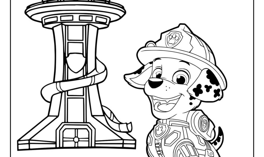 Marshall Paw Patrol Coloring Page