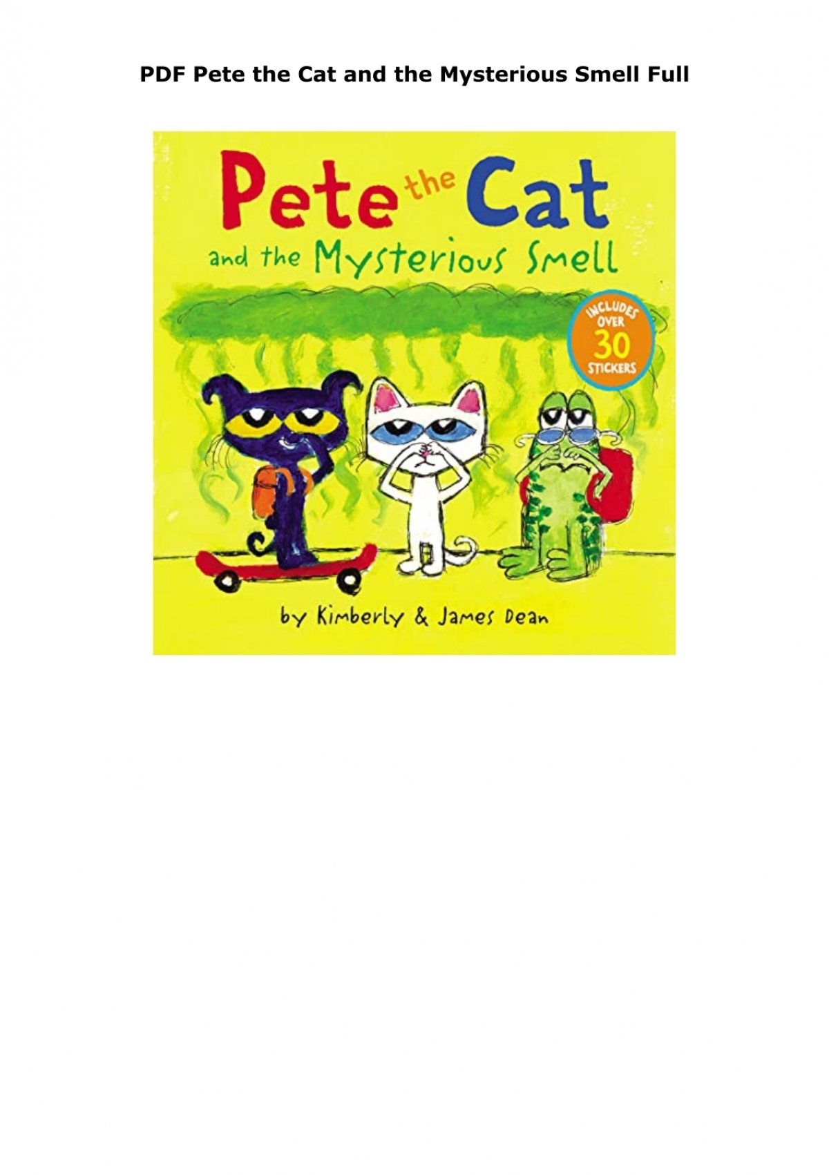 PDF Pete The Cat And The Mysterious Smell Full PDF Pete The Cat And The Mysterious Smell Full