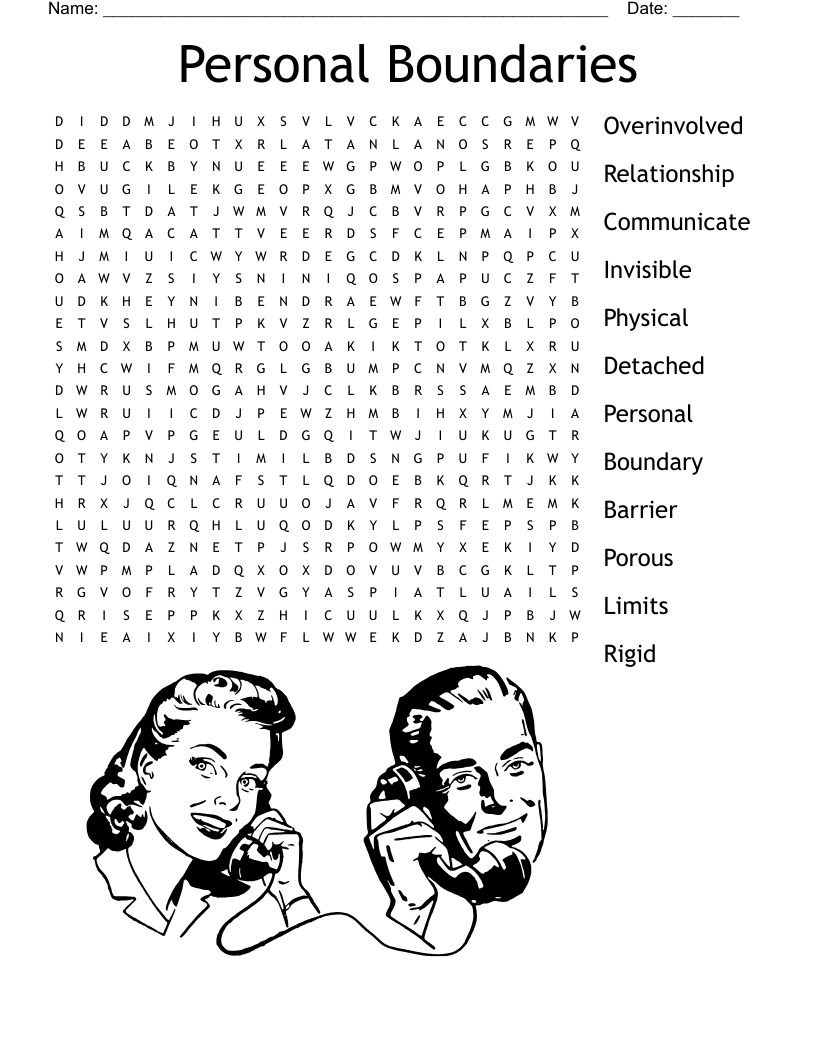 PERSONAL BOUNDARIES Crossword WordMint PERSONAL BOUNDARIES Crossword WordMint