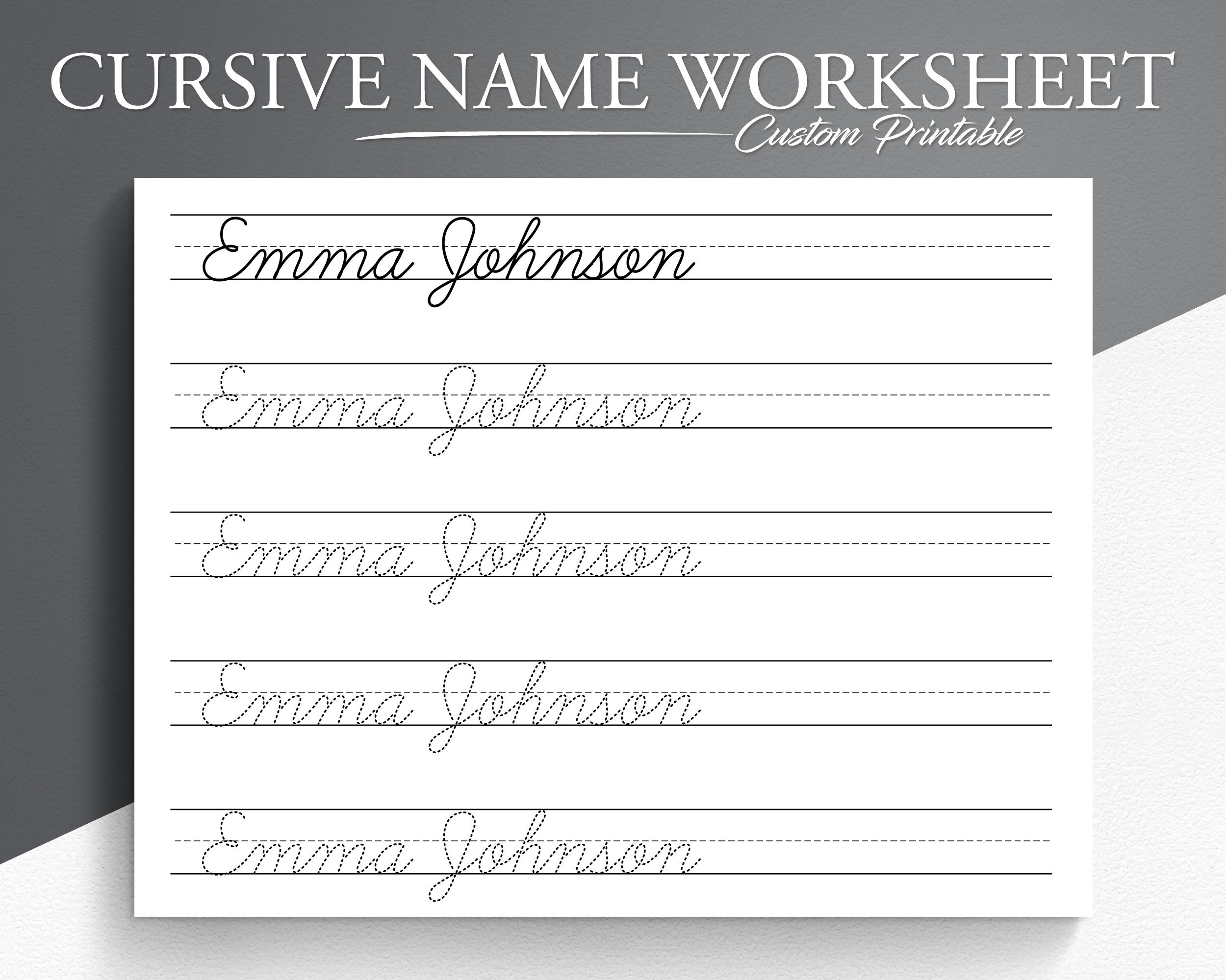 Personalized Cursive Name Tracing Sheet Cursive Name Writing Worksheets Library Personalized Cursive Name Tracing Sheet Cursive Name Writing Worksheets Library