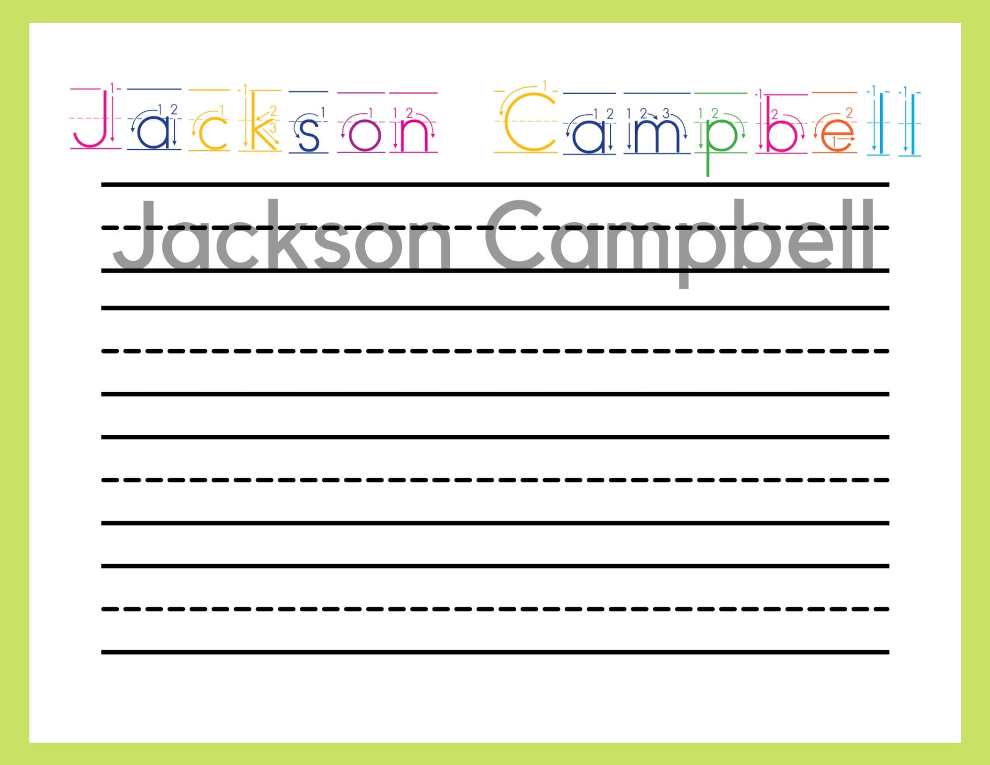 Personalized Dry Erase Guided Name Practice Sheet For Preschool And Kindergarten Learn To Write Name Etsy Personalized Dry Erase Guided Name Practice Sheet For Preschool And Kindergarten Learn To Write Name Etsy