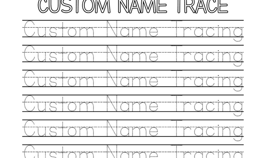 Personalized Name Tracing Sheets