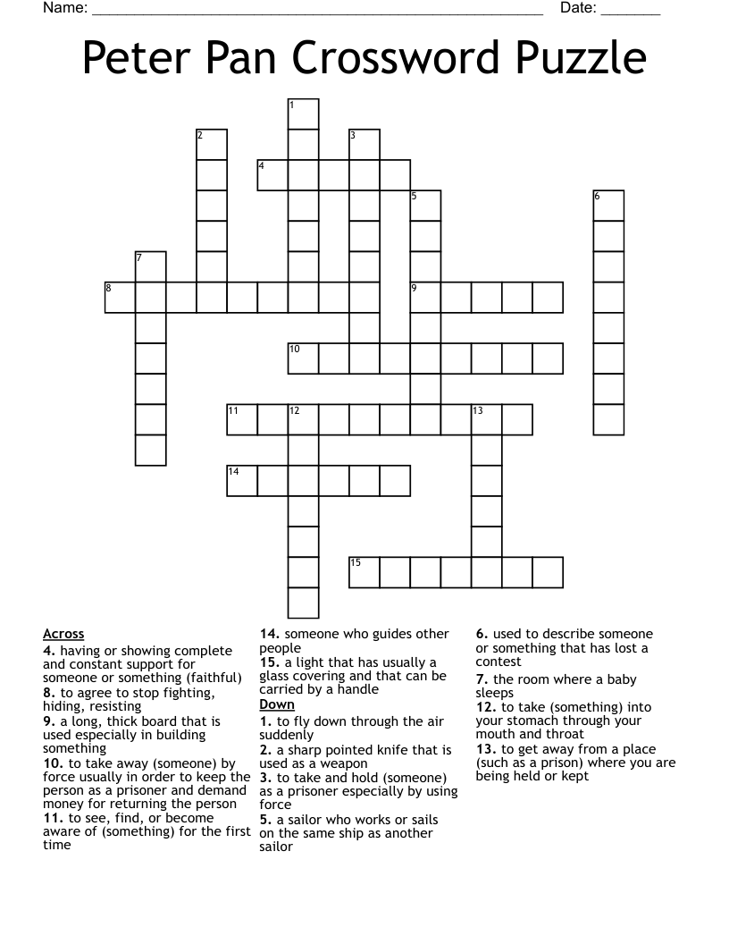Peter Pan Dog Crossword Clue
