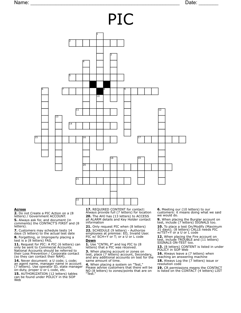 PIC Crossword WordMint