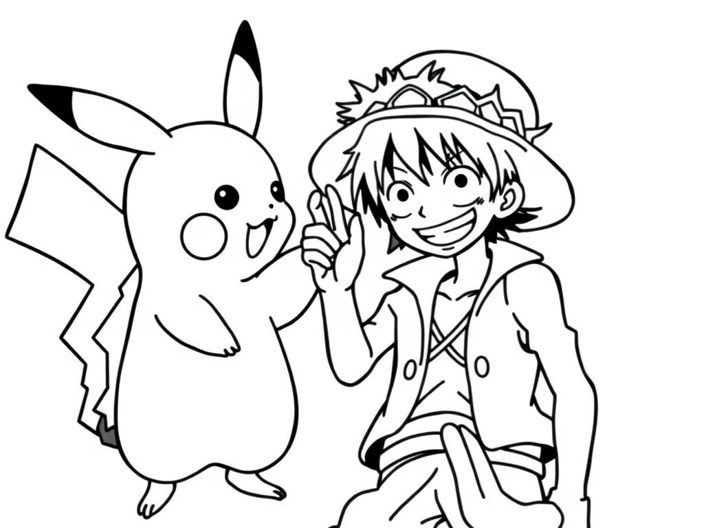 Pikachu And Luffy Coloring Page Free Printable Coloring Page Pikachu And Luffy Coloring Page Free Printable Coloring Page