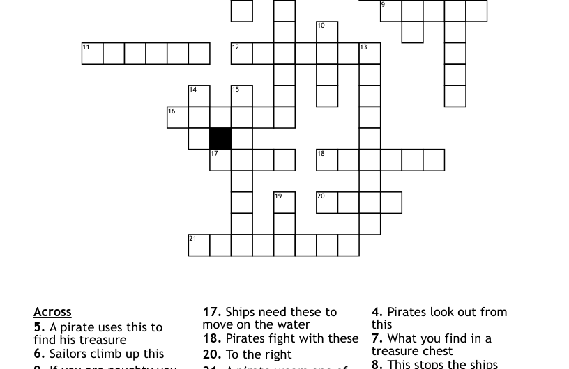 Pirate Crossword Clue
