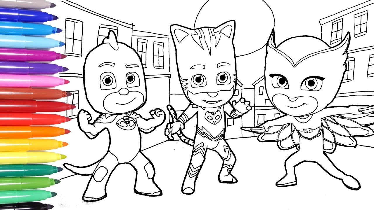 pj masks coloring pages pj masks coloring pages