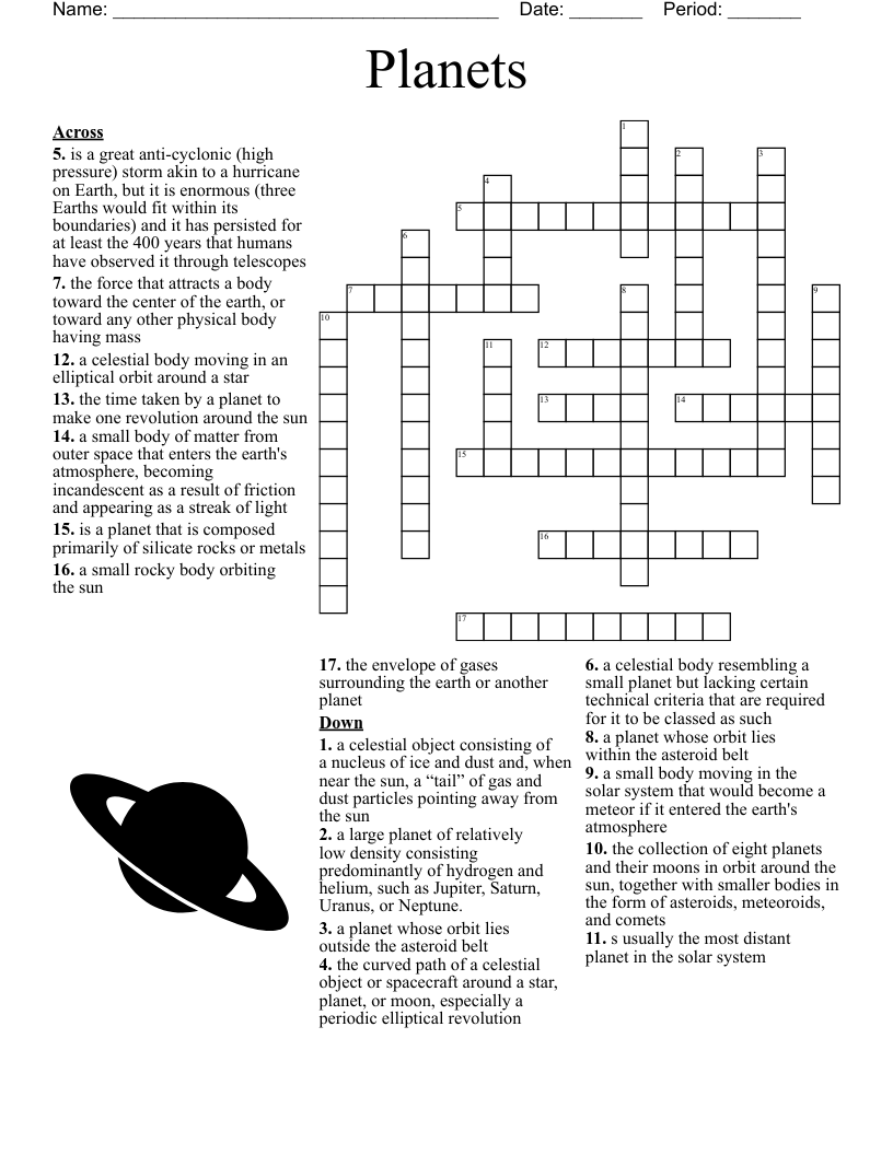 Planets Crossword WordMint Planets Crossword WordMint
