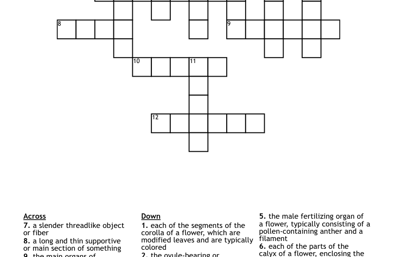 Calyx Part Crossword Clue