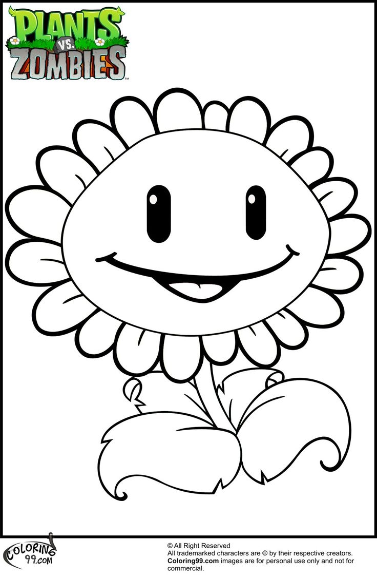 Plants VS Zombies Coloring Pages Plants VS Zombies Coloring Pages