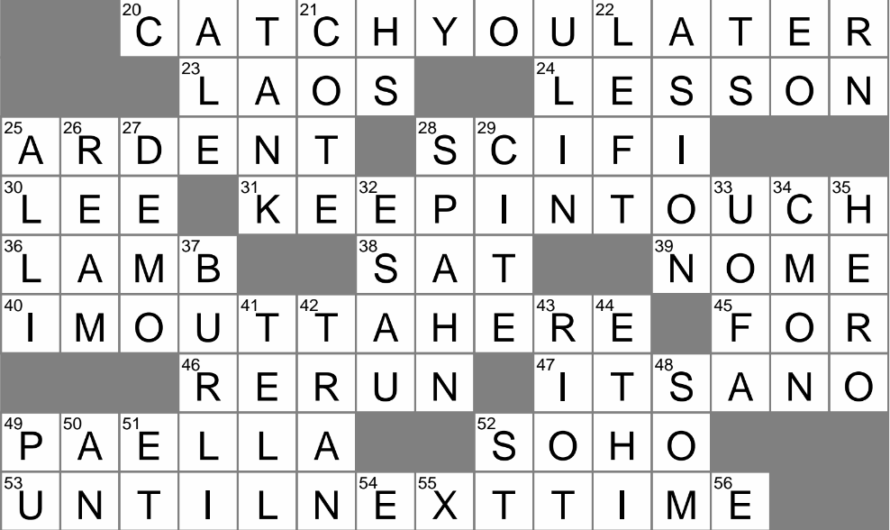 Diminutive Suffix Crossword Clue