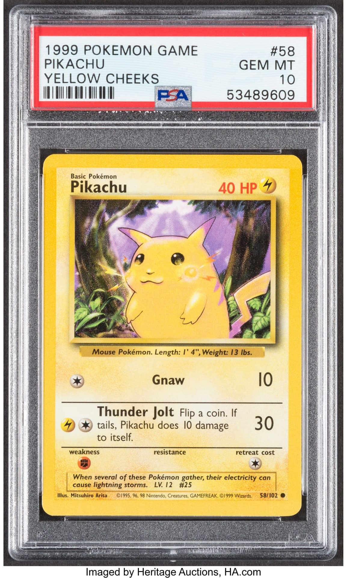Pok mon TCG Graded Yellow Cheek Pikachu On Auction At Heritage Pok mon TCG Graded Yellow Cheek Pikachu On Auction At Heritage